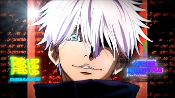 「FED UP 🔥💜」Jujutsu Kaisen「AMV/EDIT」4K⁶⁰ neptun. Remake + Free Project File Pinned
