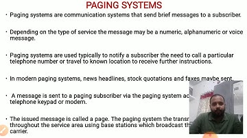 KTU S8 ECE - EC404 ACS Module 4 Part 3 Paging System