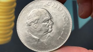 1965 United Kingdom Winston Churchill Crown Coin • Values, Information, Mintage, History, and More
