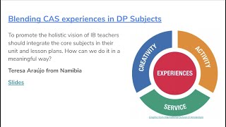 Blending CAS Experiences in DP Subjects