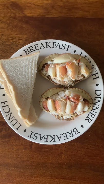 Two dressed brown crabs for tea! Great British seafood! - YouTube