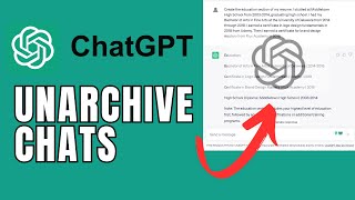 How to Unarchive Chats in ChatGPT 2025?