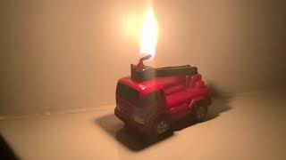 消防車のキャンドル　Fire truck of candle