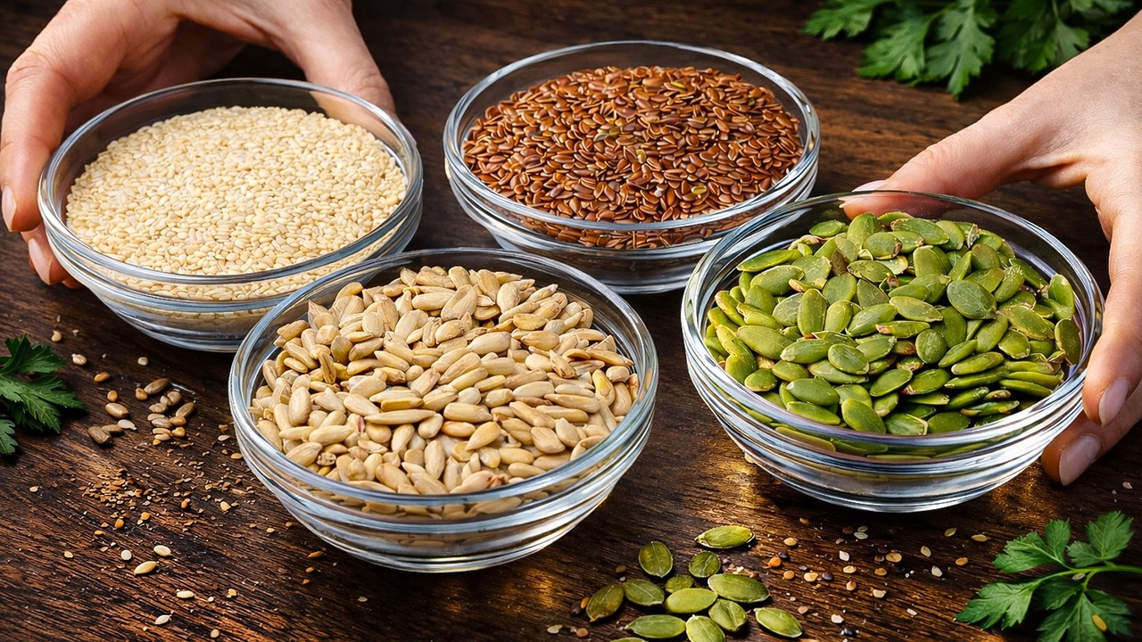 BROT aus nur 4 Samen in 5 Minuten! Ohne Mehl und Zucker! Ein gesundes und schnelles Rezept!