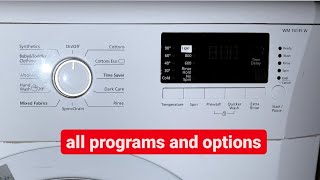 beko WM74135W - all programs and options