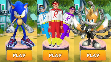 Tag with Ryan vs Sonic Dash - Tails Nine Sonic Prime Update - Run Gameplay