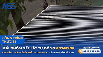 Thi công mái nhôm xếp lật tự động AGS NXGR tại TPHCM - Giải pháp che nắng ngoài trời thông minh.