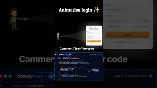 I Built a 🔦 Torch Login Page with HTML CSS JS! 🤯 #html 💻 #css3 💻#viral 📈