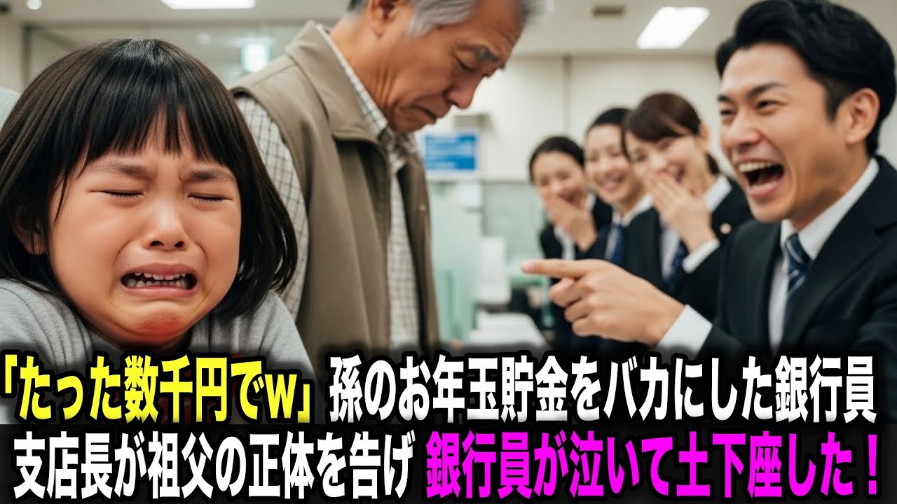 「なんだ貧乏人のガキかw」 孫の“小銭の預金”を拒否した銀行員。 翌朝、“100億円解約”で銀行が騒然となった。