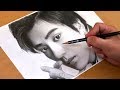 鉛筆画 新田真剣佑 完成までの一部始終 動画 早送り / Pencil drawing/ Mackenyu Arata/ Portrait/ How To Draw