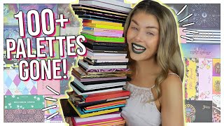 Eyeshadow Palette Collection & Declutter | Getting Rid Of 100+ Palettes