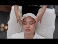 ASMR facial, hair brushing, whispering (deep relaxation and sleep)