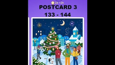 Nonogram New Year 3rd Postcard level 133-144