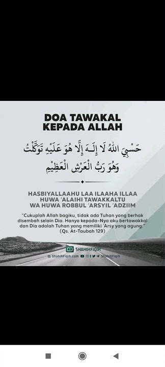 doa tawakal kepada ALLAH