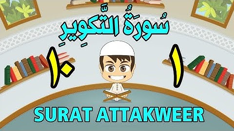 سورة التكوير - من الأية (١) إلى الأية (١٠) كل أية مكررة ثلاث مرات - الجزء الثلاثون