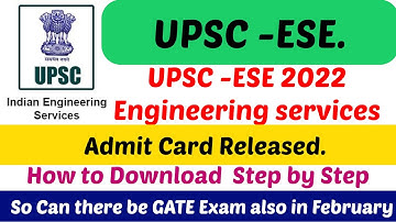 UPSC -ESE 2022// Admit Card Released// How to Download Step By Step