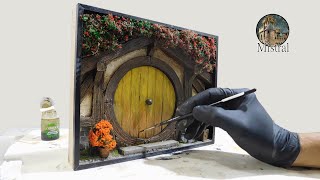 How to make a DIORAMA in 3D frame / TUTORIAL / Hobbit door