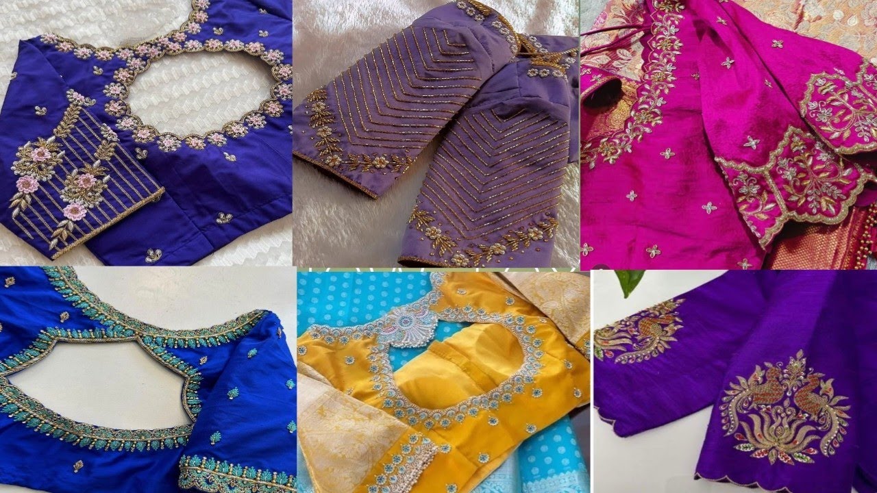 🔥Simple Maggam Work Blouse Designs || 2025 Latest model Work Blouse designs #Aariwork