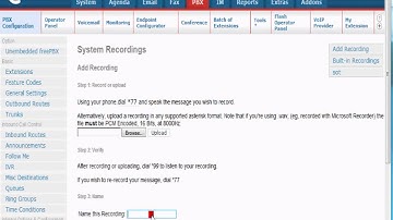 Asterisk and Elastix System Recordings