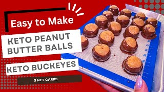 Keto Peanut Butter Balls - Low Carb Sugar Free Buckeye Candy