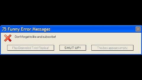 75 Funny Error Messages