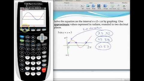 Solving trig equations by graphing (approximate solutions)
