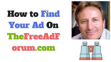 How to Find Your Ad on TheFreeAdForum.com