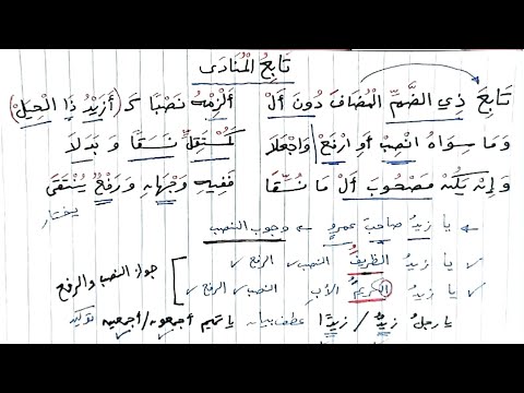 شرح ألفية ابن مالك 203 توابع المنادى