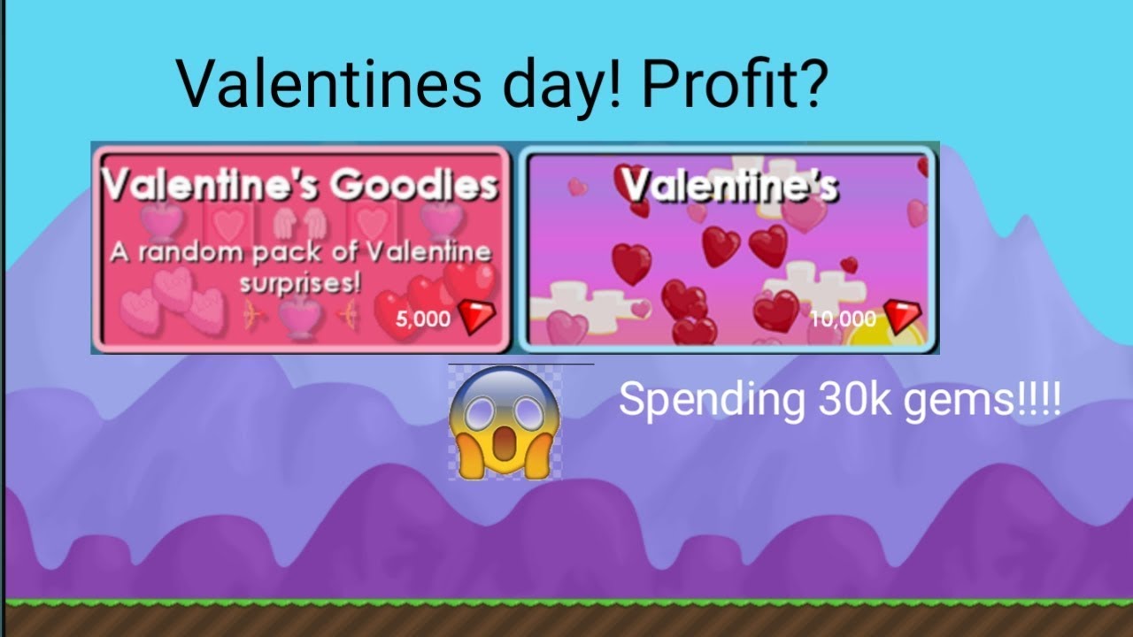 Growtopia Spending 30k gems on valentines pack! YouTube