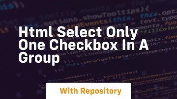 html select only one checkbox in a group