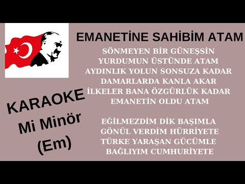 EMANETİNE SAHİBİM ATAM | KARAOKE | ALTYAPI | Mi Minör | Em |MUSTAFA POLAT