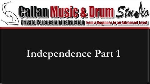 How to Use Basic Independence Technique on the Drums by Thom Callan