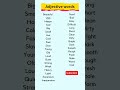 Adjective words  basic english shorts englishspeaking