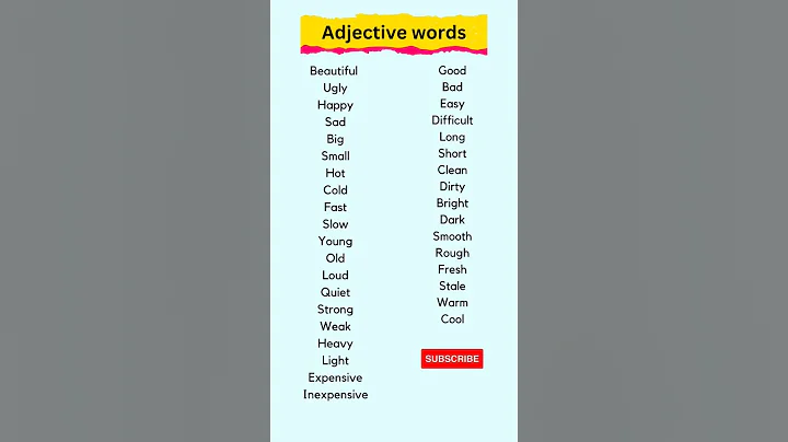 Adjective words | Basic english. #shorts #englishspeaking - DayDayNews