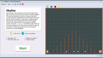 Karel the Robot in NCLab, Version 0.9 - Skyline (Purple Belt 1 - Custom Commands)