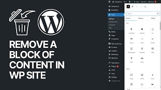 How to Remove a Block Of Content in WordPress? Beginners Guide 🗑❌