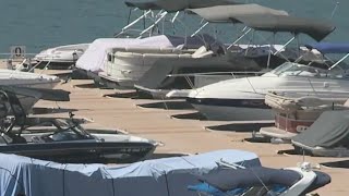 Folsom Lake water levels dropping