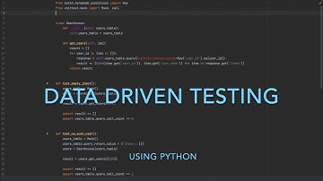 Python Data Driven Testing