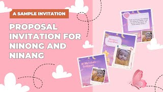 Sample Proposal Video Invitation for Ninong and Ninang #baptismInvitation #christeningInvitation
