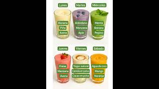 JUGOS NATURALES PARA UNA SEMANA EN 6 DÍAS 🥦🍊 JUGOS NATURALES PARA UNA SEMANA EN 6 DÍAS 🥦🍊