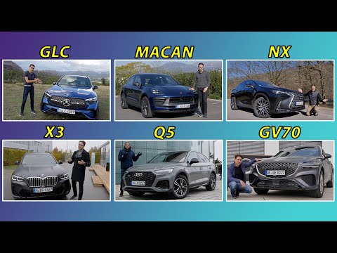 Mercedes GLC vs BMW X3 vs Audi Q5 vs Porsche Macan vs Lexus NX vs Genesis GV70 best premium SUV