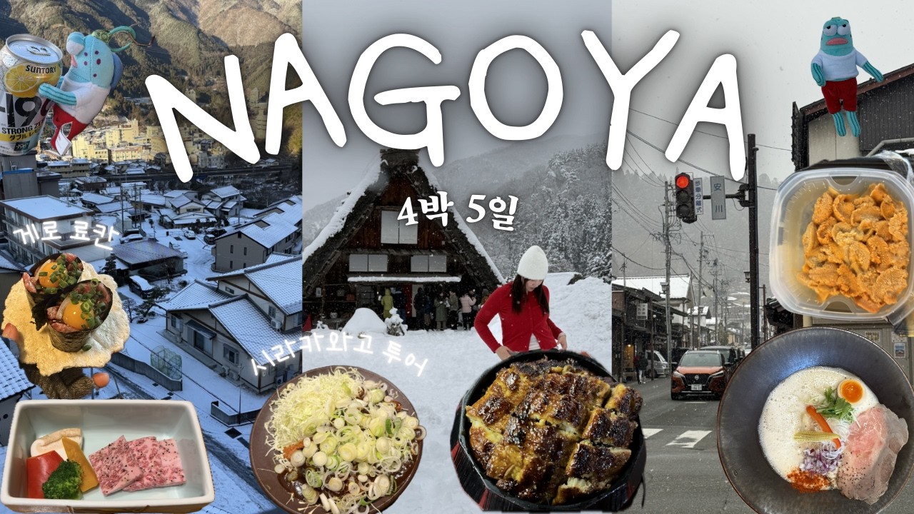 나고야 여행 브이로그 ❄️ ... 감성 브이로그 아님 주의 | 게로 시라카와고 나고야항