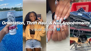 visual diary 🦋 Ep.17 Esthetician School Orientation, Thrifting Haul, &amp; Nail Appointments