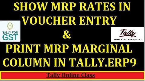 How to Add MRP Column in Tally ERP 9 | Show MRP Rate Invoice | Tally Online Class