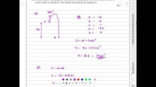 IAL, Edexcel, June 2025, M1, Q3, Kinematics, SUVAT, Gravity, Mechanics, Nick Peters, WME01/01