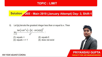 SOLUTION JEE MAIN 2019 JANUARY -LIMIT (MISSION - JEE)