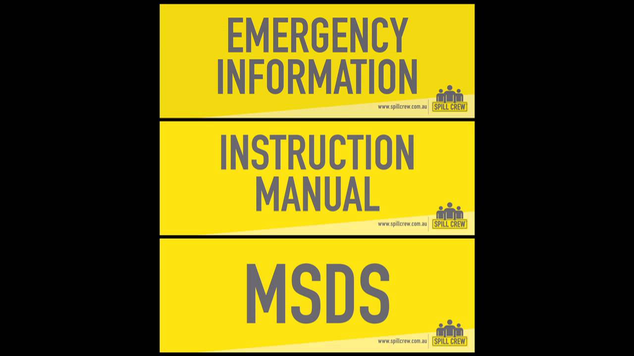 Global Spill Control MSDS / Document Holders |1300 774 557 |Spill Response Training Airport West AU