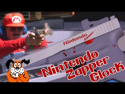 UNBELIEVABLE Nintendo Zapper Glock Conversion- Duck Hunt Style! (4K Super Slow Mo)