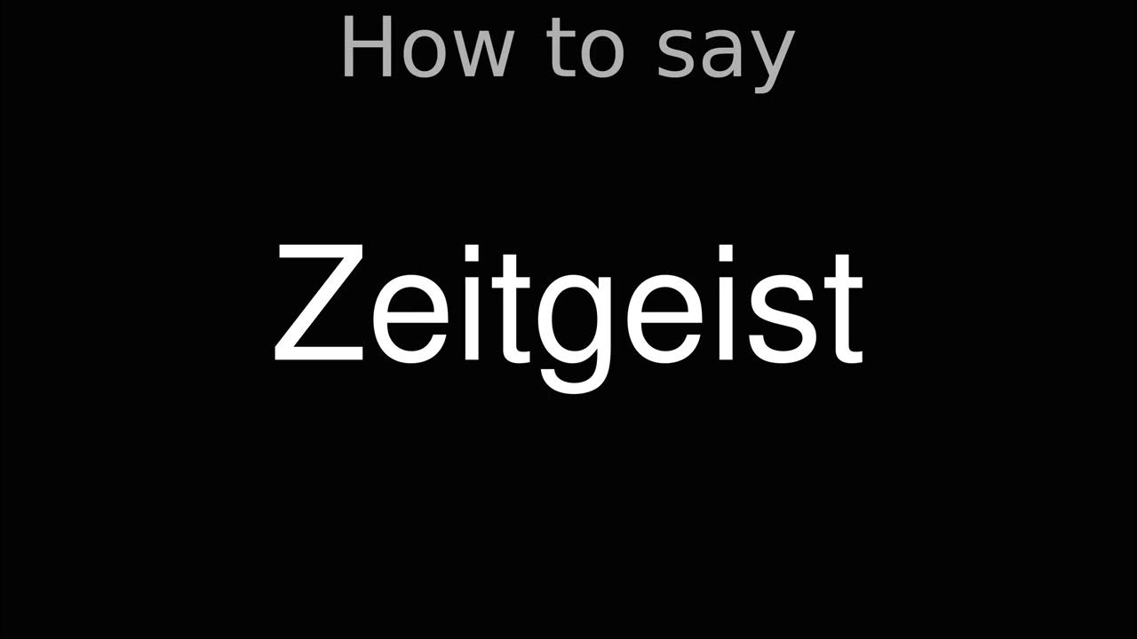 How to Pronounce correctly Zeitgeist (Movie) YouTube