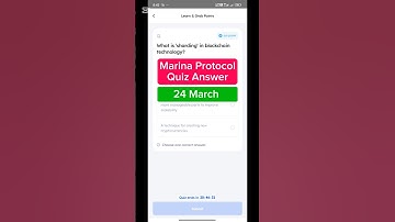 Marina Protocol Quiz Answers Today - 24 March 🚀 | Marina Airdrop Quiz | FREE Crypto 2025 | #Shorts